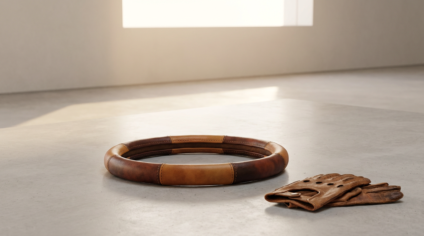 Leather Steering Wheel Cover