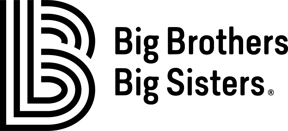 Logo of Big Brothers Big Sisters with stylized "B" design.