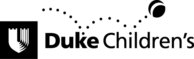 Logo of Duke Children's with stylized text and a bouncing ball icon.