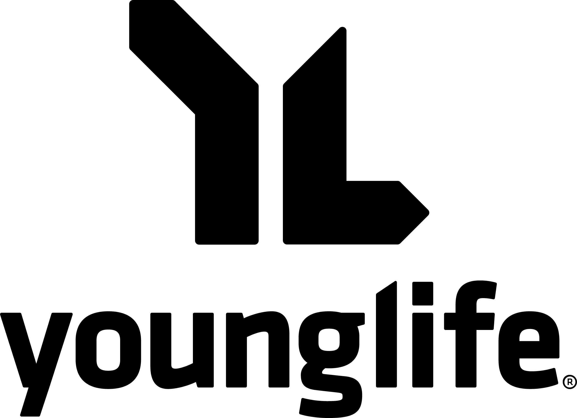 Black logo of younglife
