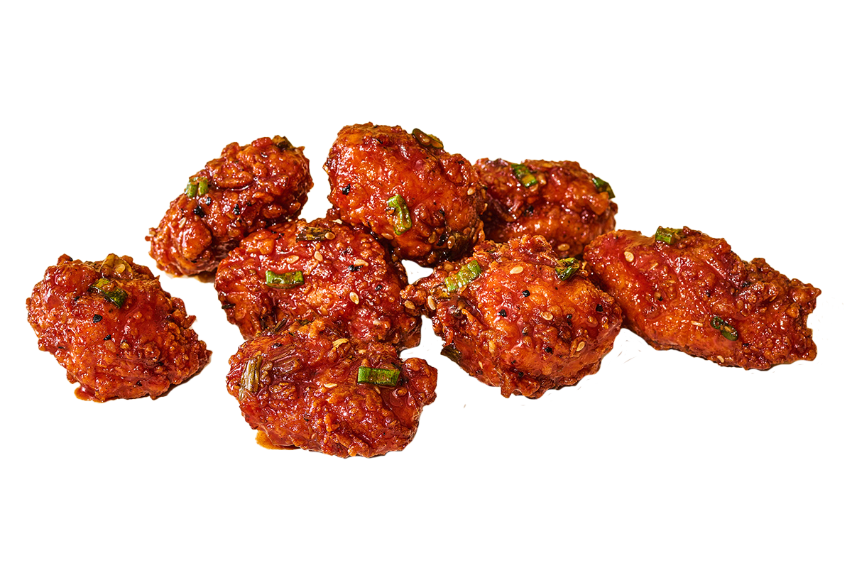 8 korean bbq sauced nuggets