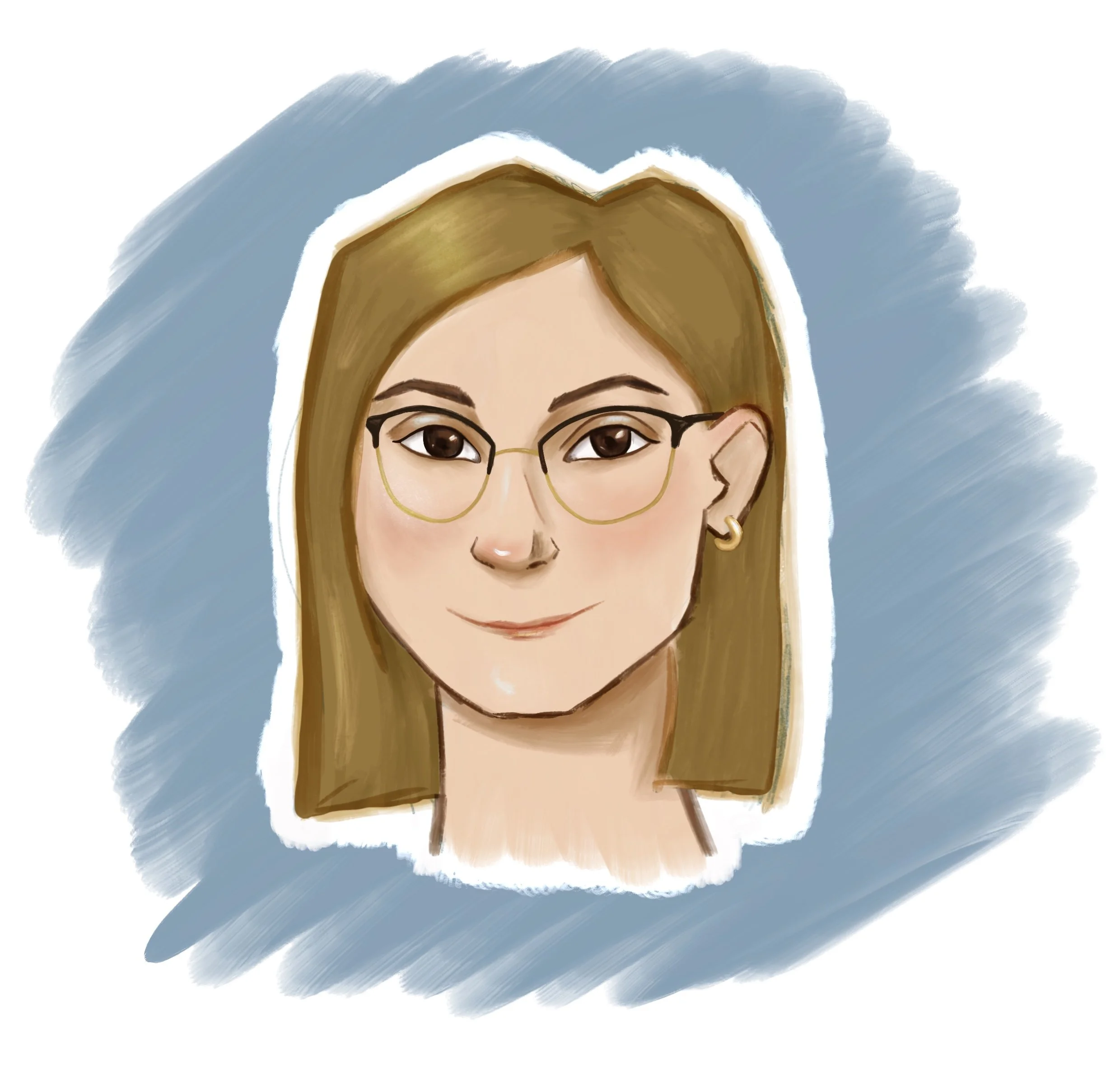 Illustrated sketchy Self portrait