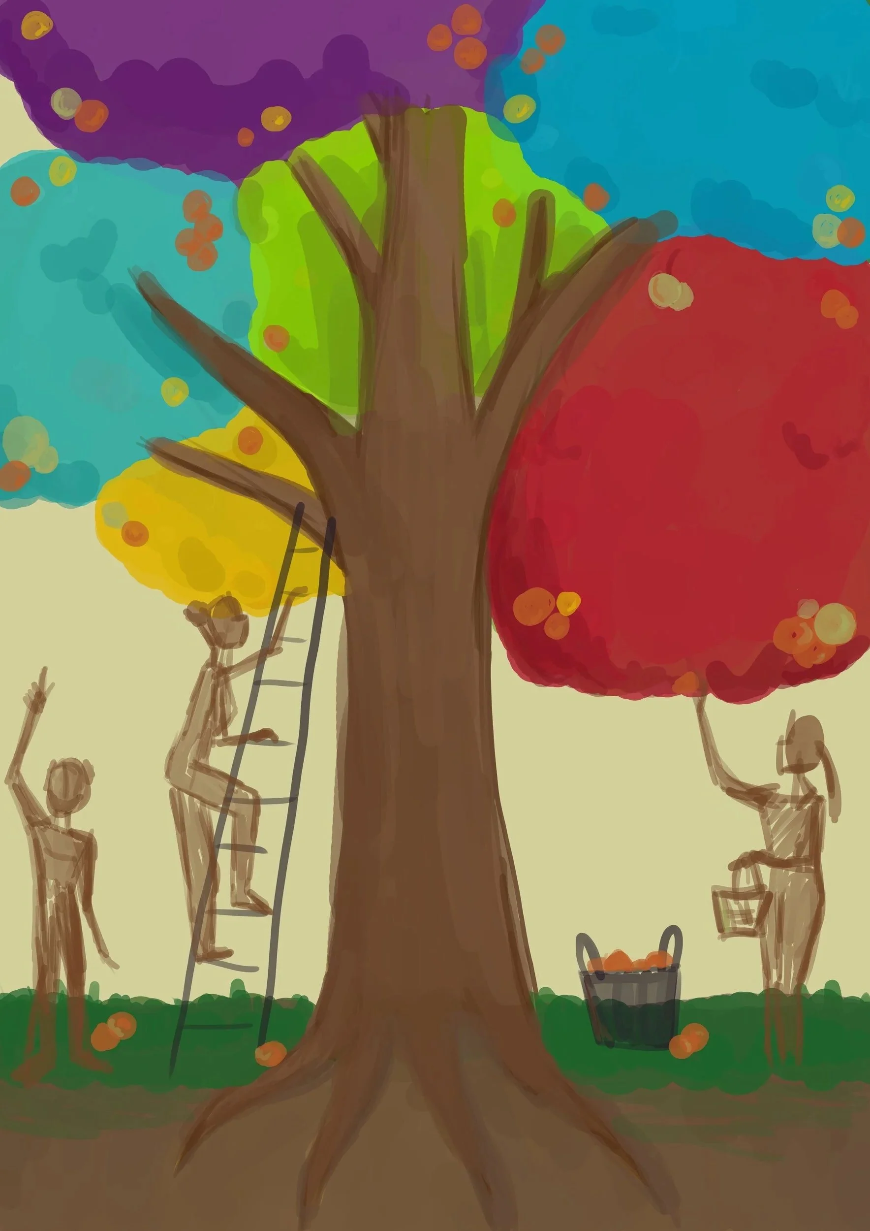 Early draft of poster to show colours
