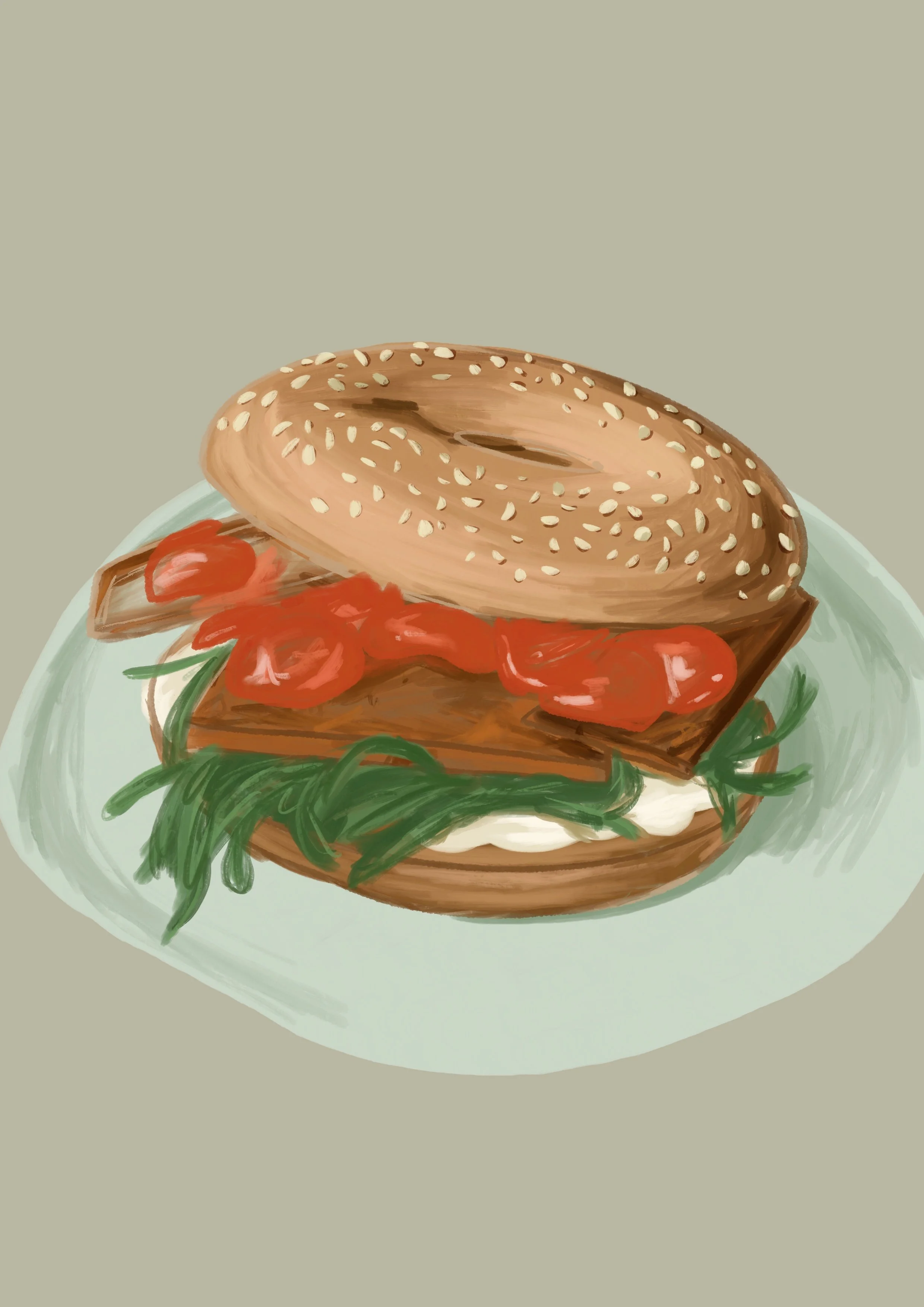 Loaded bagel