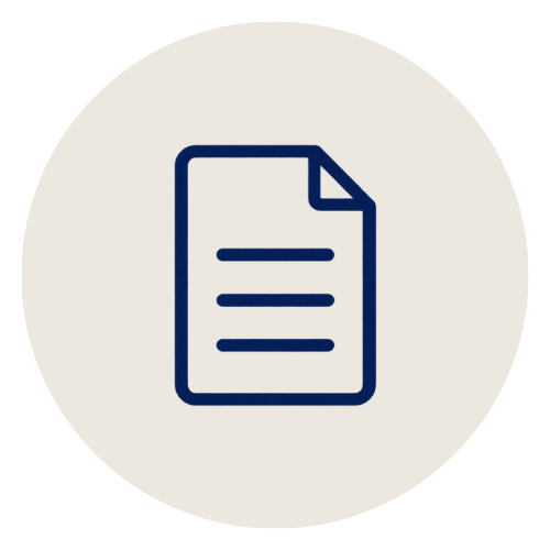 Icon of a document representing clean, accurate books that Courtney Von Bargen offers in her financial support