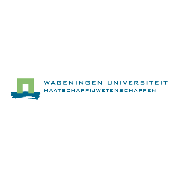 Logo van Wageningen Universiteit, met de tekst 'Maatschappijwetenschappen'.