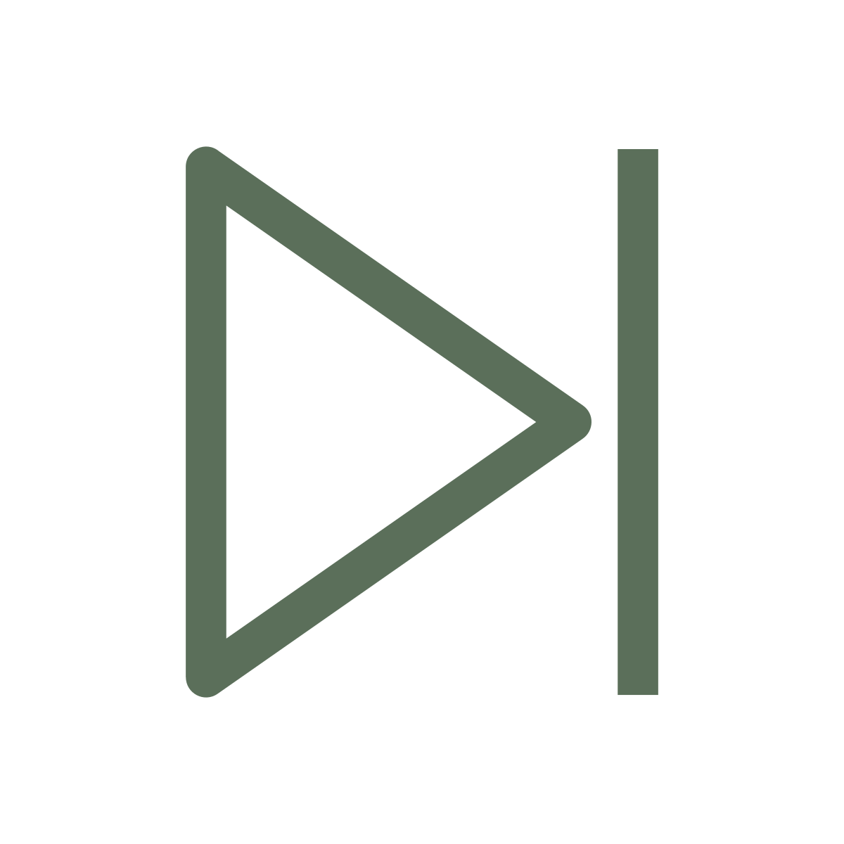 YouTube logo, a play button inside a rectangle with a vertical line on the right