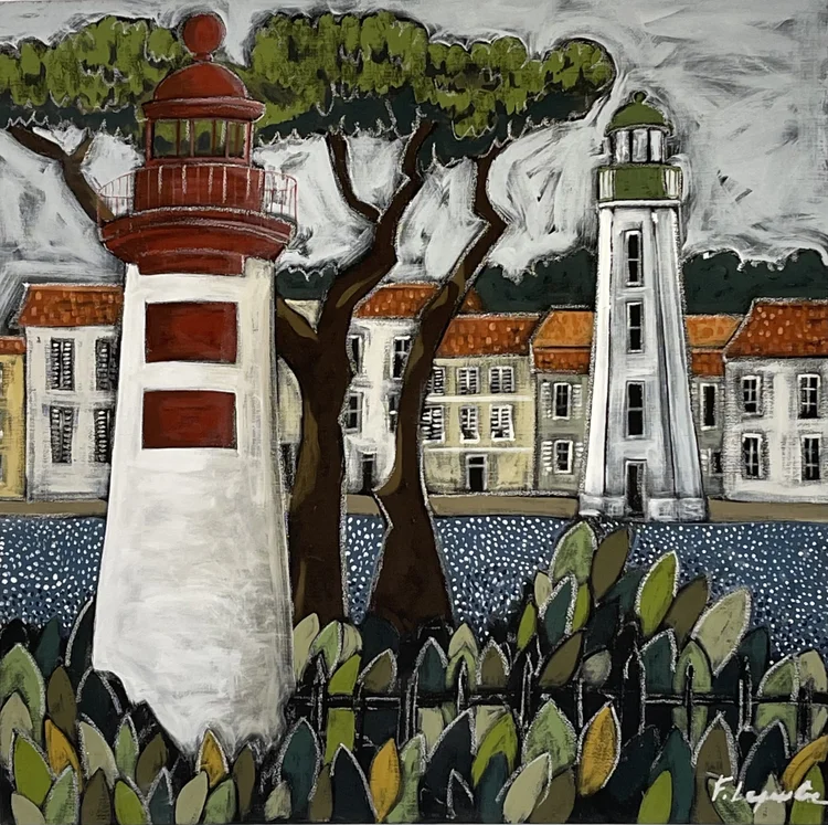 Les deux repères — peinture de Fabricia Lepoutre