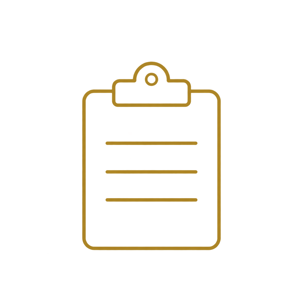 Red clipboard with yellow outlined holder icon on top.