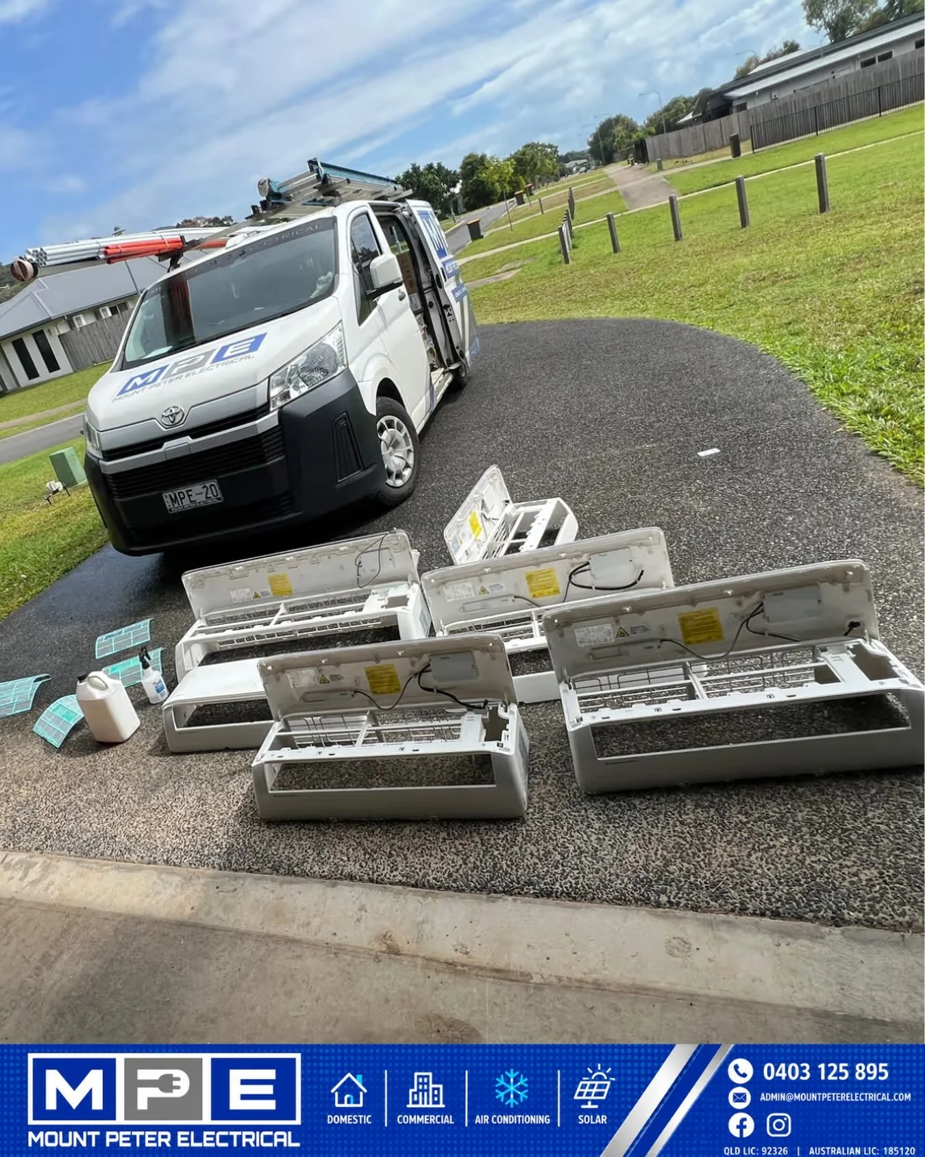 The boys carrying out some aircon hydrocleans this morning before summers back in full force! ☀️ 

A professional split system hydroclean removes built up dust, mould and grime from your a/c unit, helping to:

🔌 Improve energy efficiency 
🔌 Reduce 