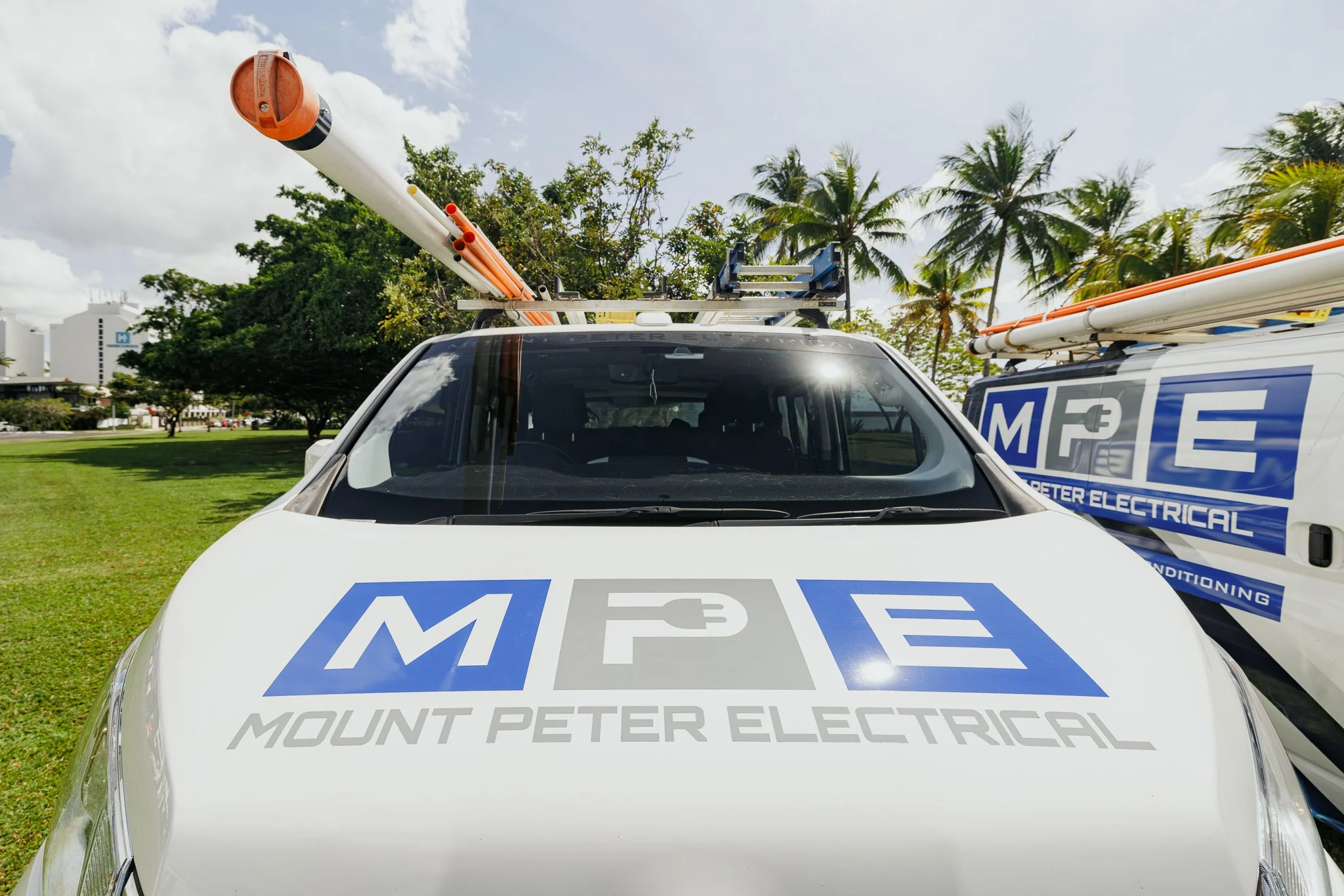 Equipped MPE work van.
