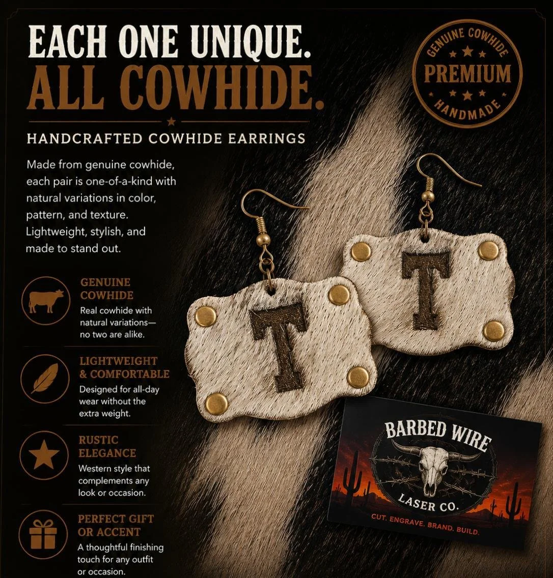 Genuine Cowhide Earrings