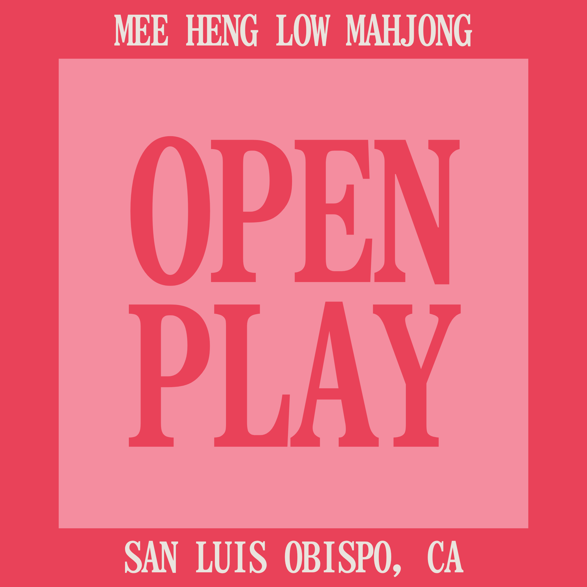 Mahjong Open Play