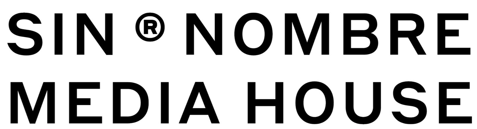 Bold outline text in French: 'S'in NOMBRE MEDIA HOUSE' on a transparent background.