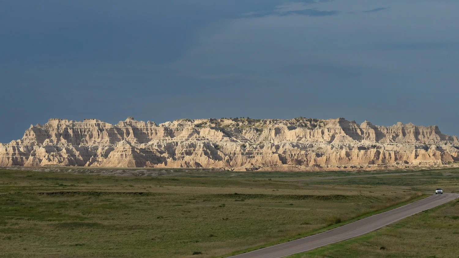 Sunlit formations after storms.
