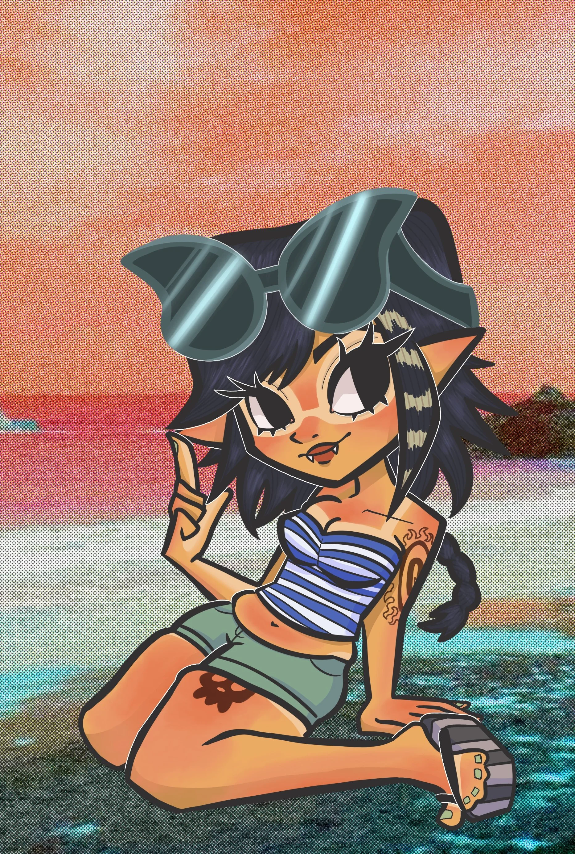 vamp on the beach