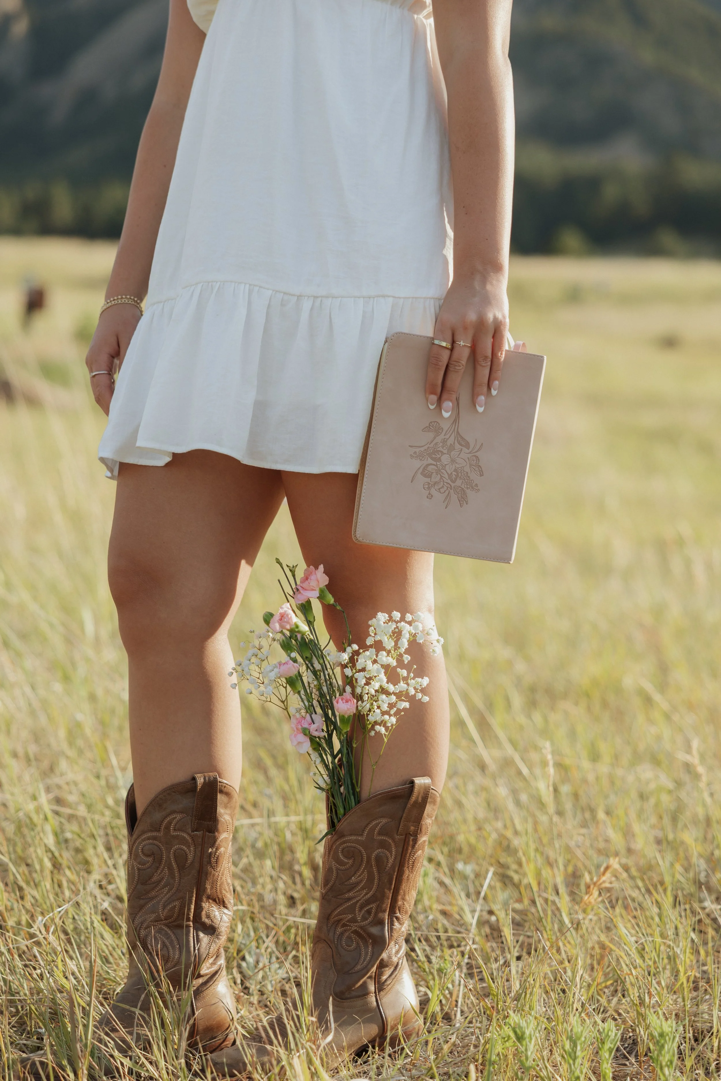 bible and flower props