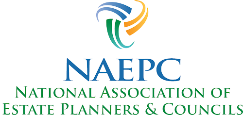 Logo of the National Association of Estate Planners & Councils (NAEPC) with a stylized globe and the organization's name.