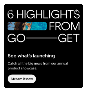 Text preview of highlights from go-to-get with a call-to-action button 'Stream it now'.