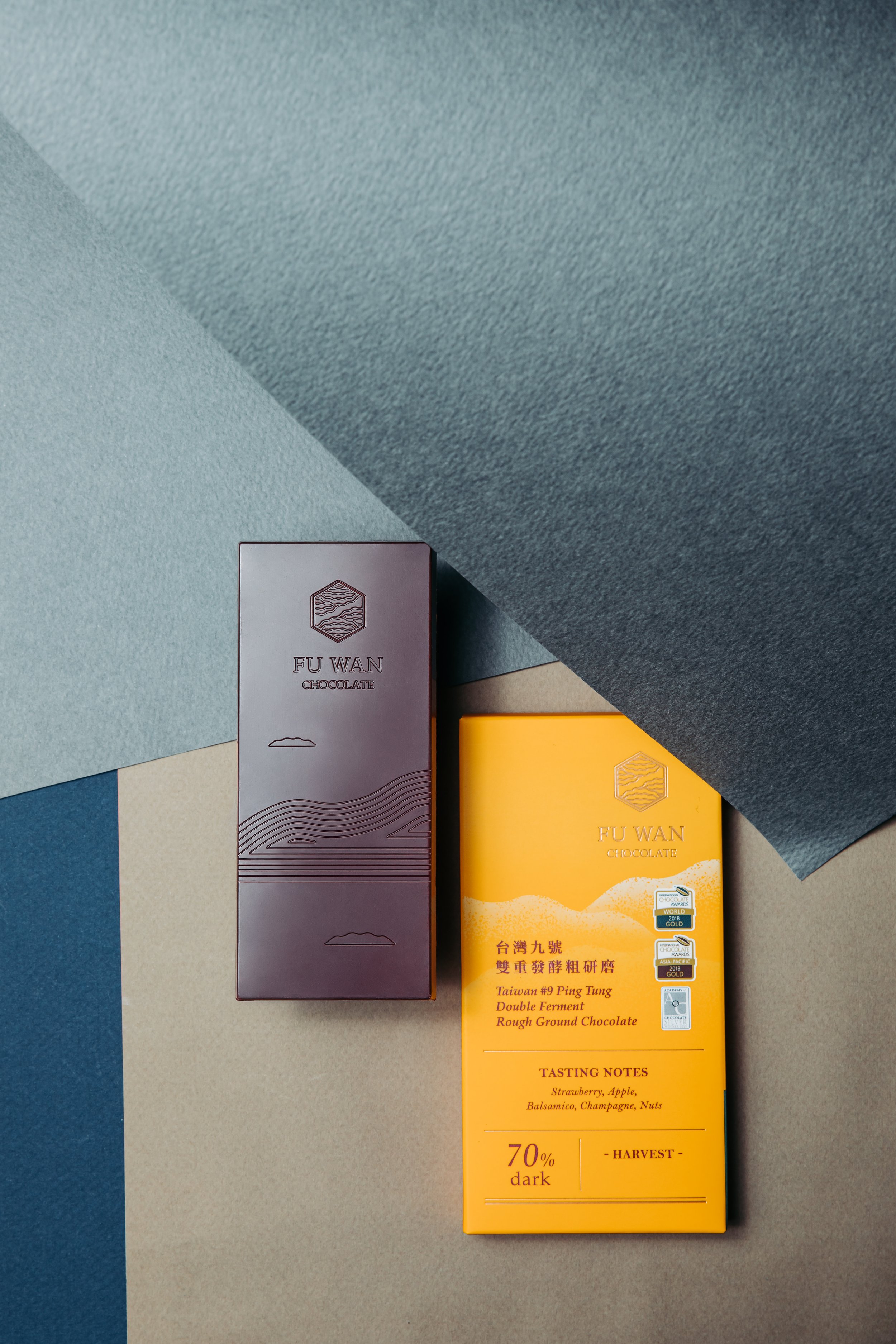 Fu Wan Chocolate – Chocolat de Taïwan #9 – 70% – Double Fermentation, Rough Ground Chocolate