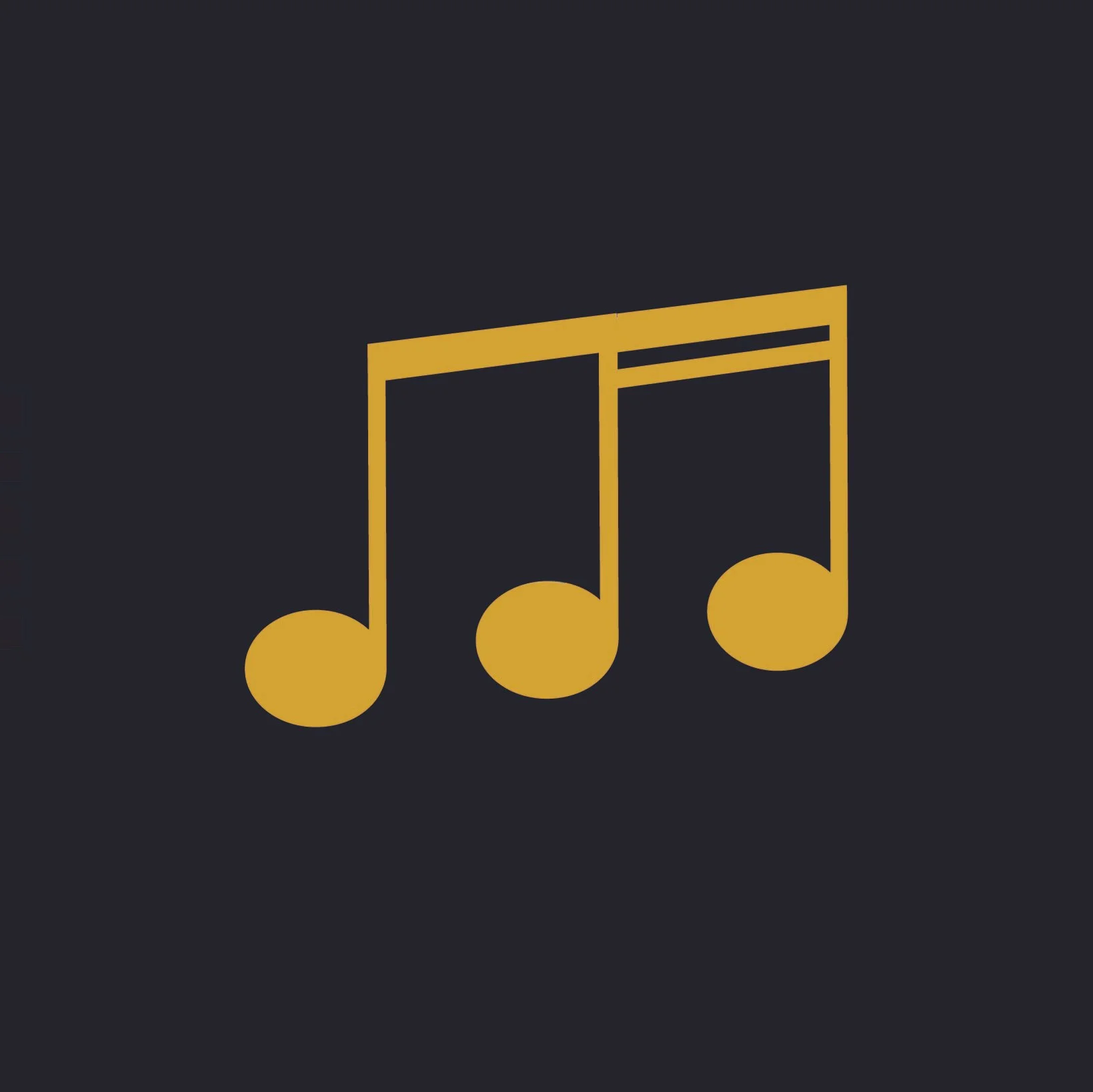 Dynamic Music Studio gold music-note logo