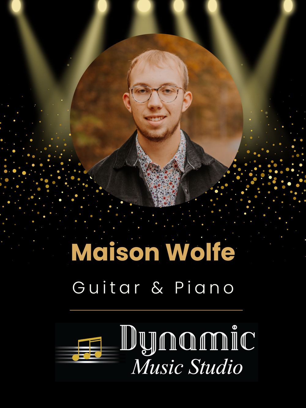 
A guitarist and arranger studying music education at Duquesne University. Maison combines strong fundamentals with an engaging approach across rock, country, jazz, and blues.