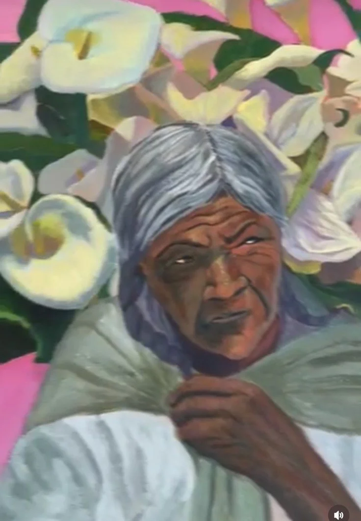 Woman with Calla Lilies