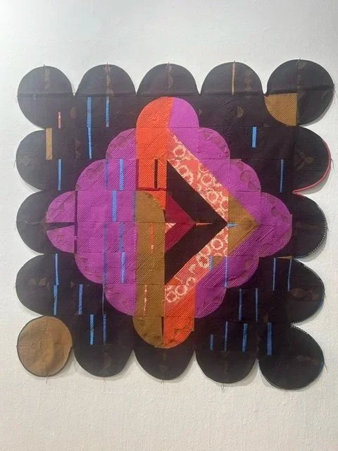 The Four Moments of the Sun in Dusk
Dyed madder, woven cotton, thread
75 x79 "
2026