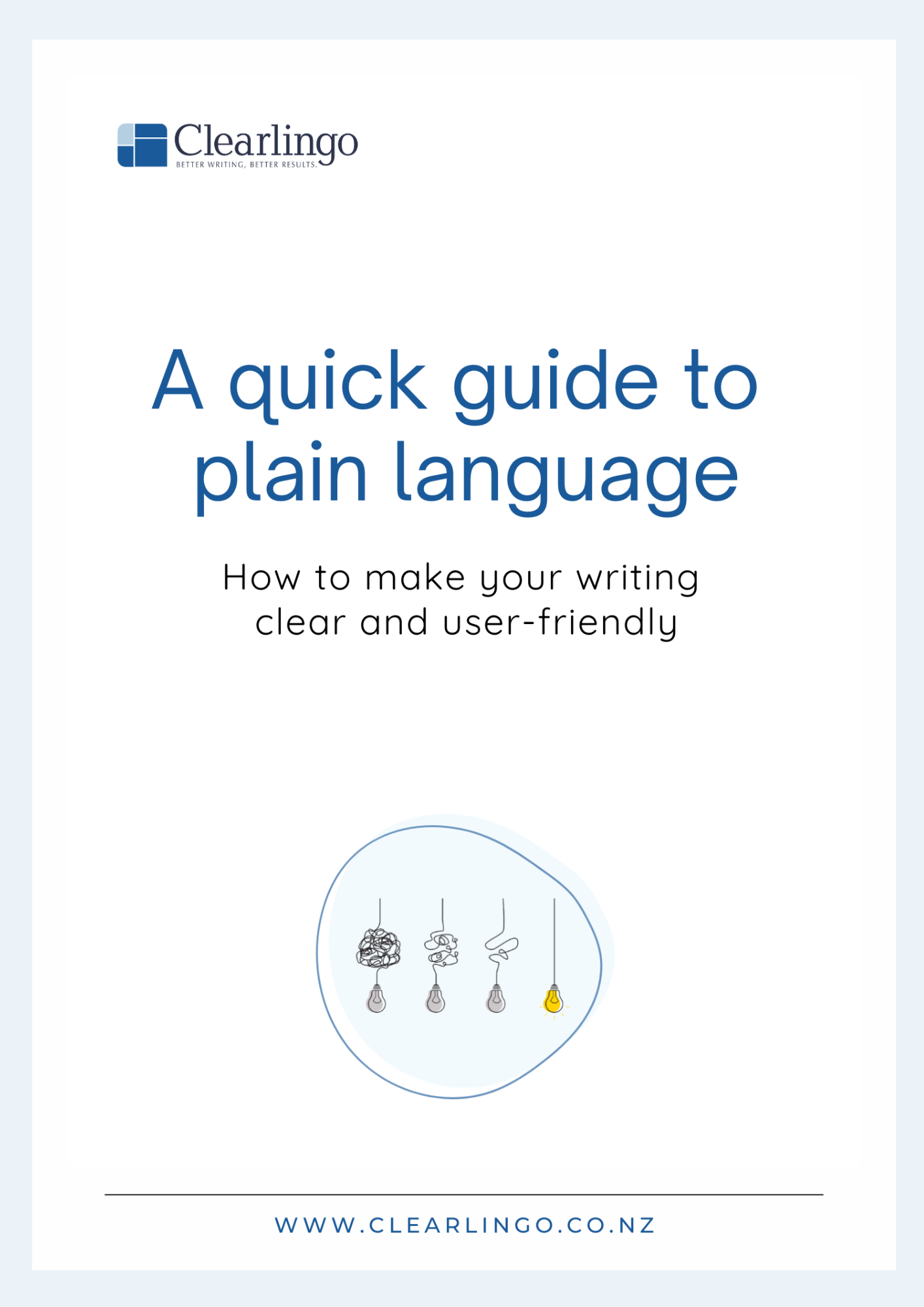 Cover of A quick guide to plain language