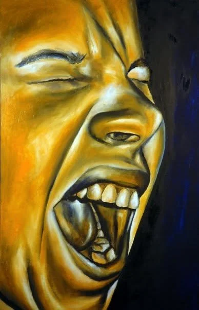Scream 3, Oil on panel