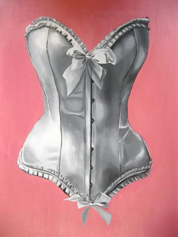 Corset, Acrylic on panel