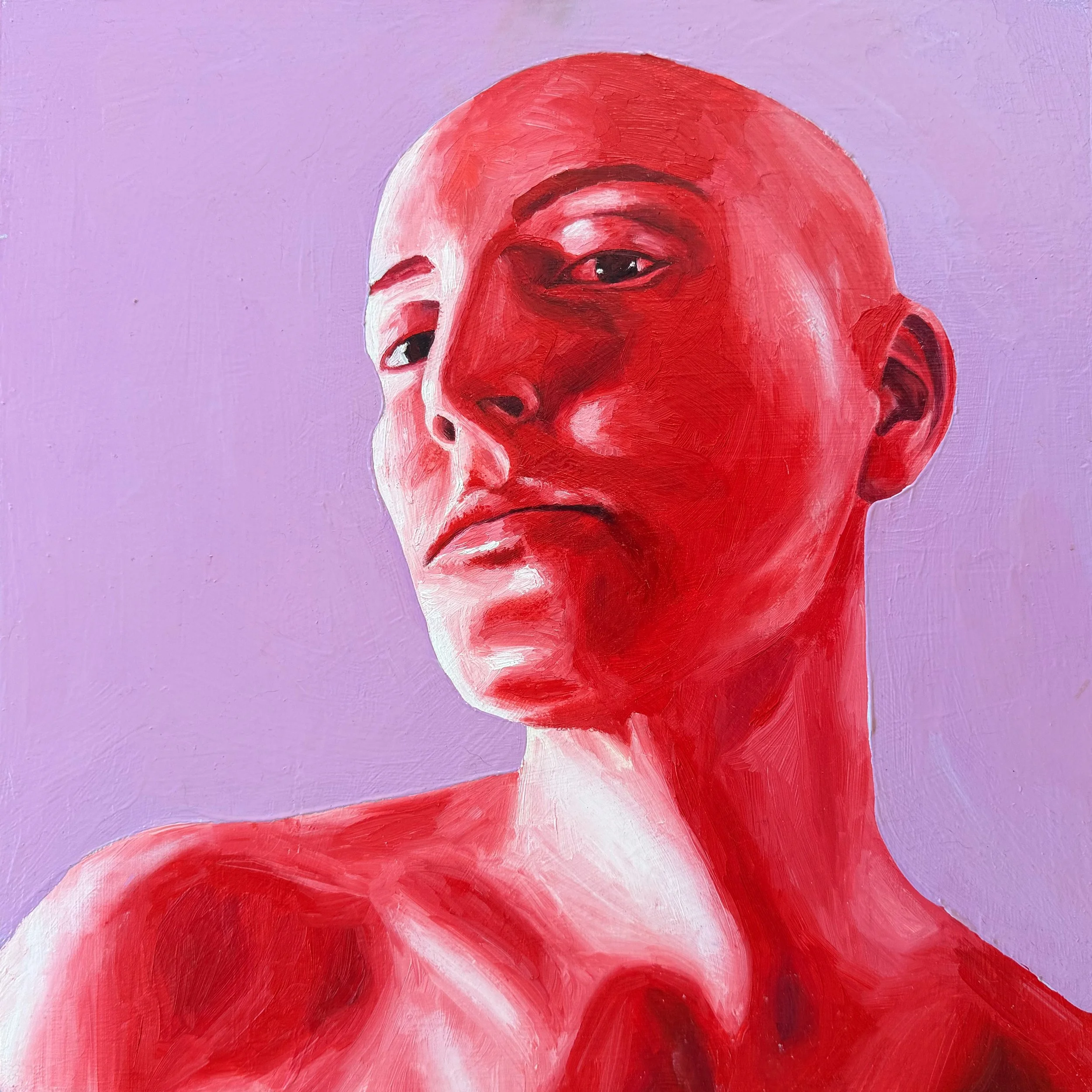 This is a Nude, 12"x12", Oil on Panel