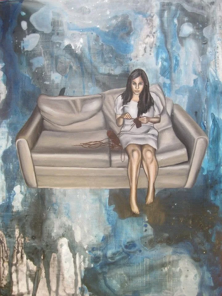 Isolation, Oil & Mixed Media