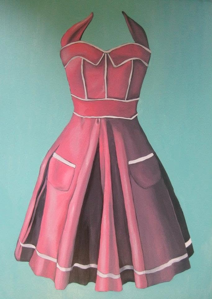 Dress, Acrylic on panel