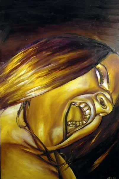 Scream 2, Oil on panel
