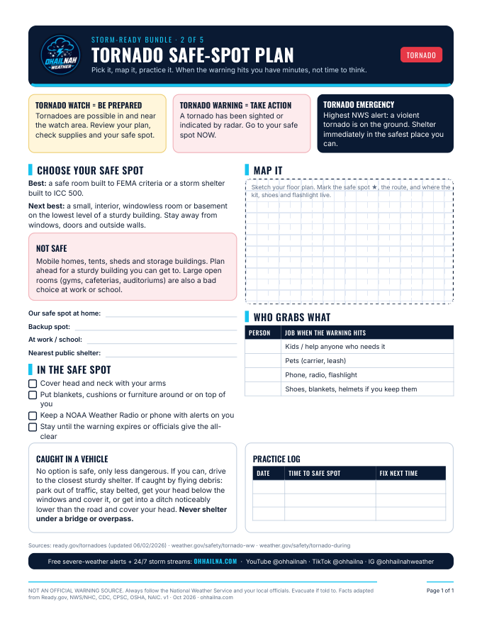 Tornado Safe-Spot Plan
