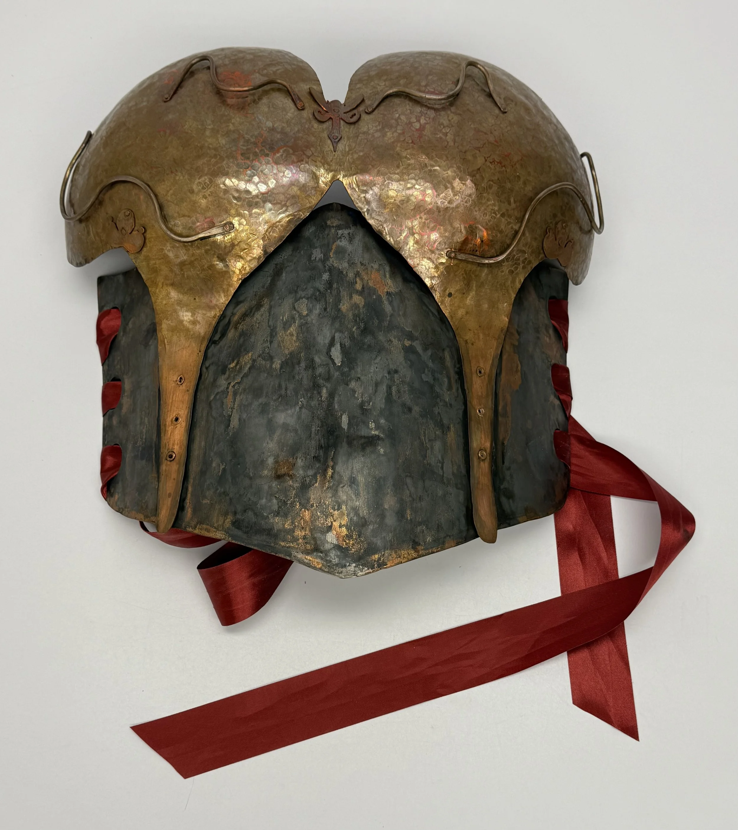 A Woman's Armor, copper and ribbon, 2025