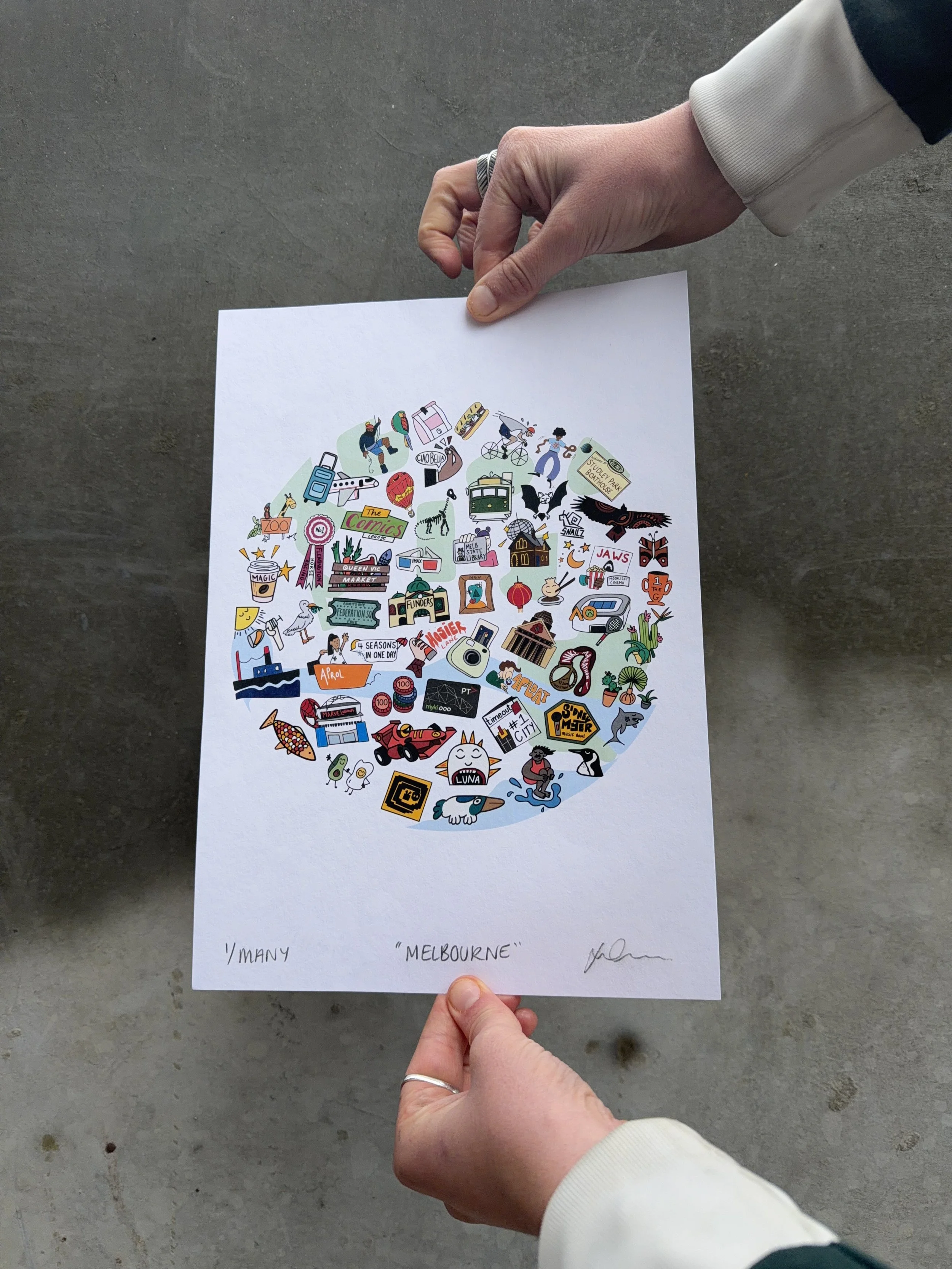 Melbourne - Circular Map