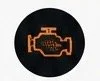 Car engine warning light on dashboard