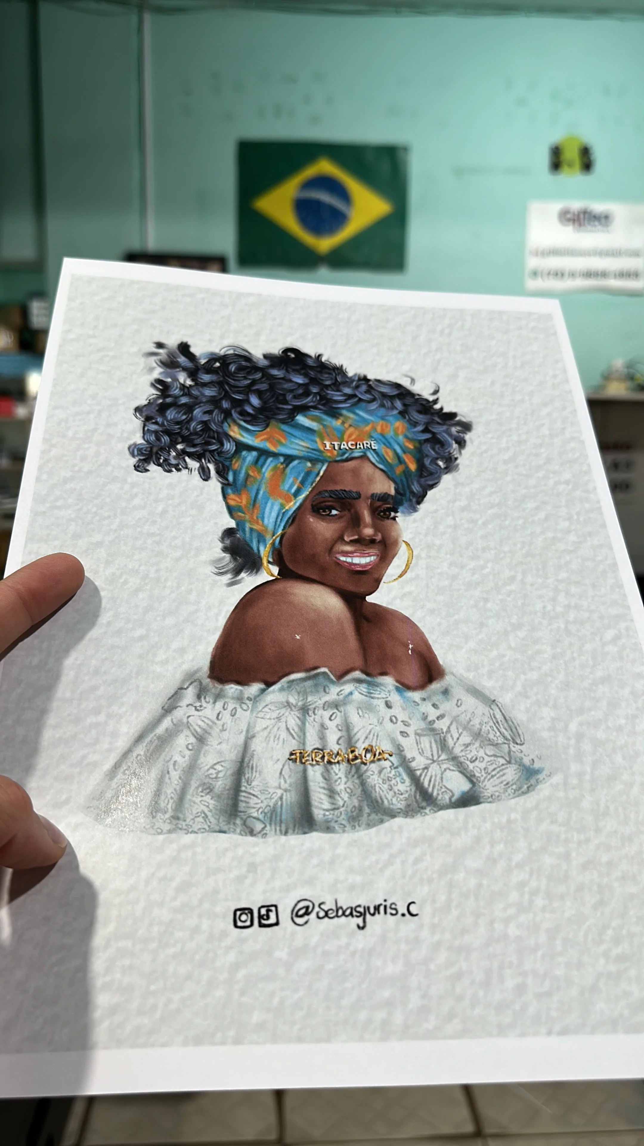 Mujer Bahiana (Arte digital) - Itacaré Brasil