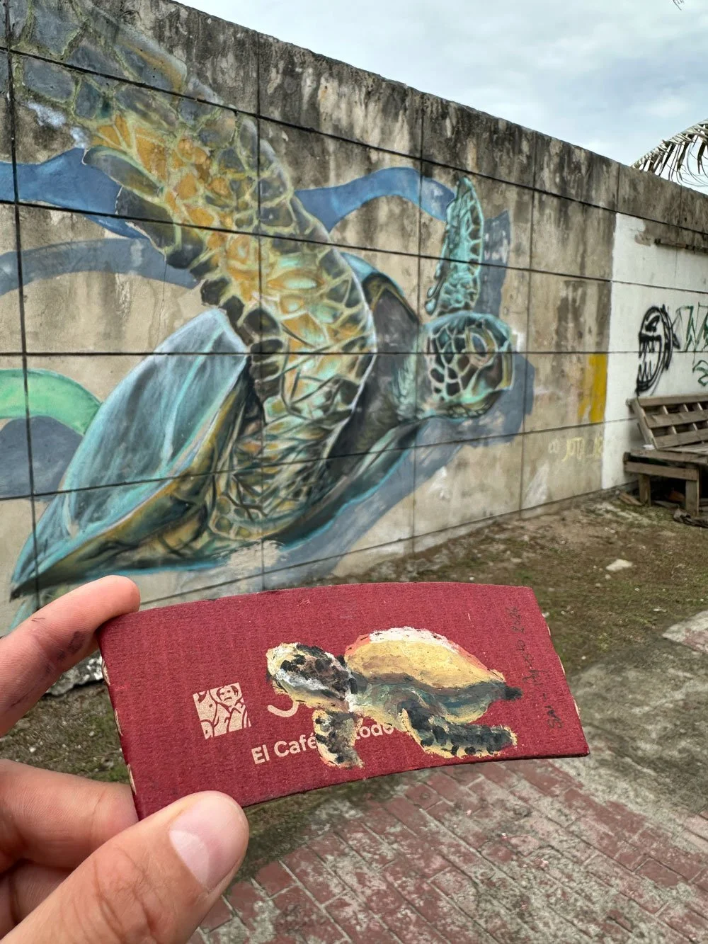 Tortuga (Óleo pastel) San Andres isla Colombia