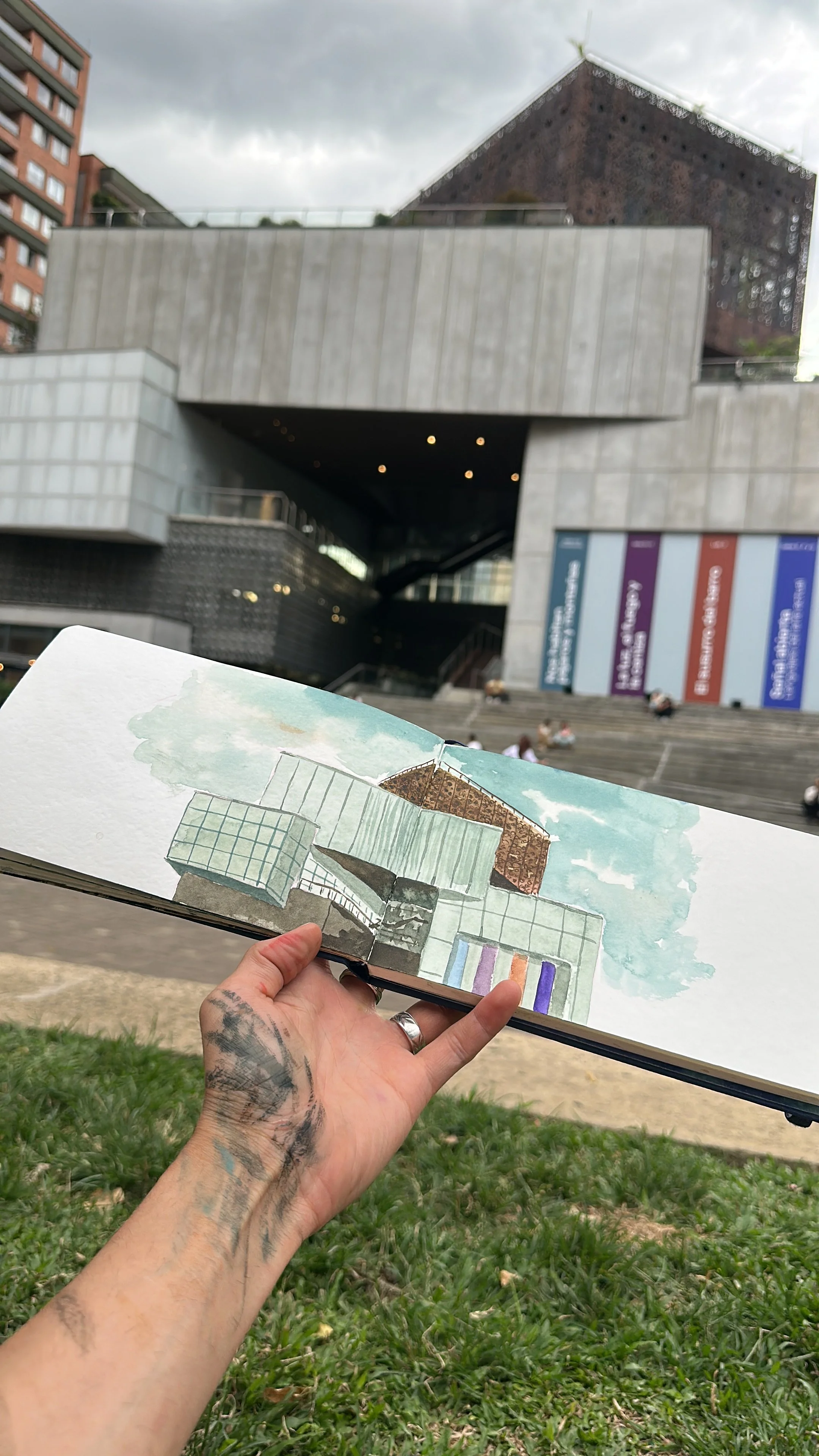 Museo de arte moderno II (Acuarela) - Medellín Colombia