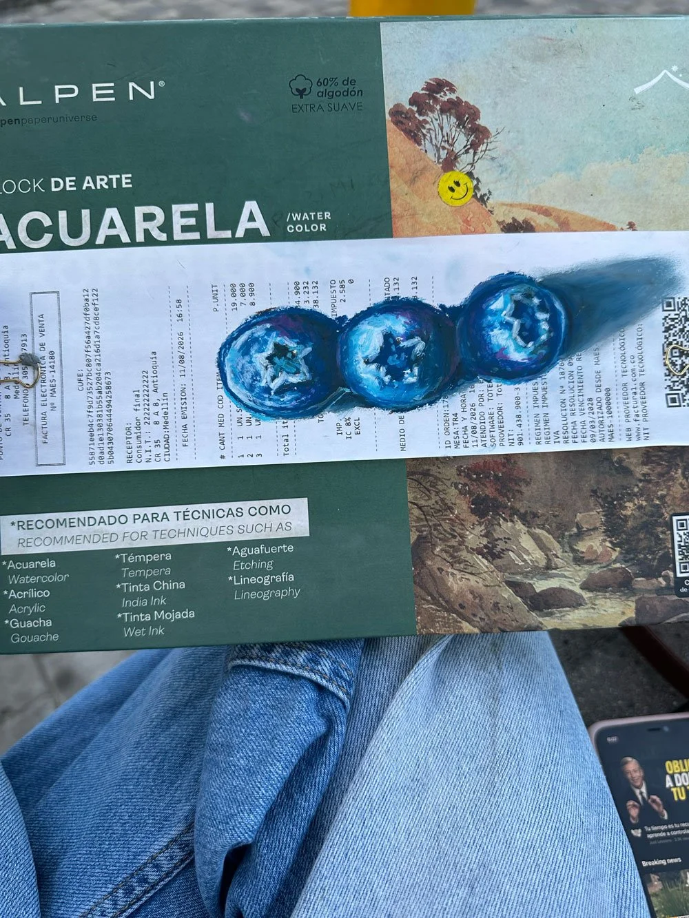 Blueberries (Óleo pastel)
