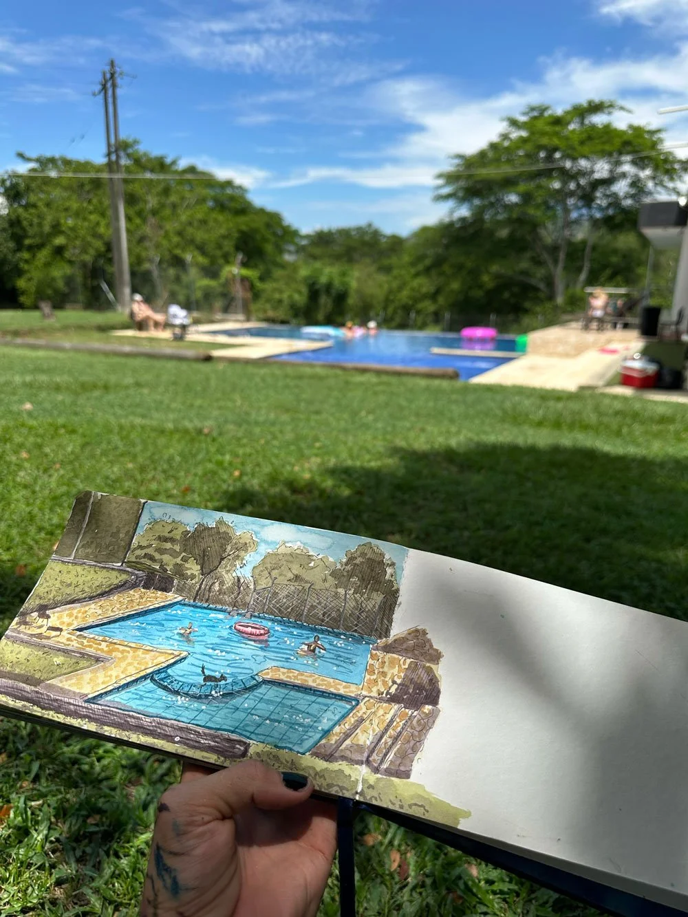 Piscina ( Acuarela)