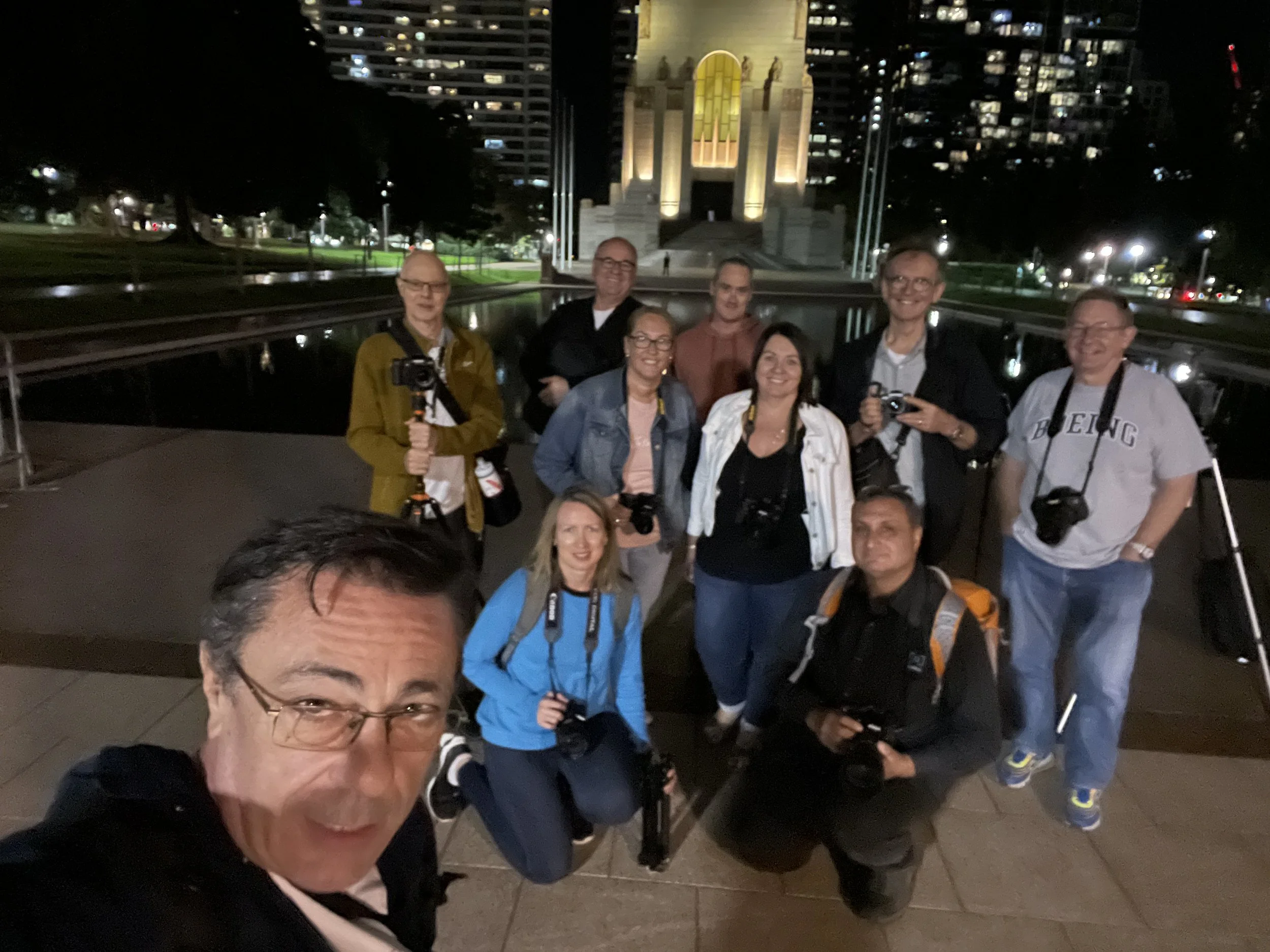 Nite Photography course in Sydney Hyde Park group photo