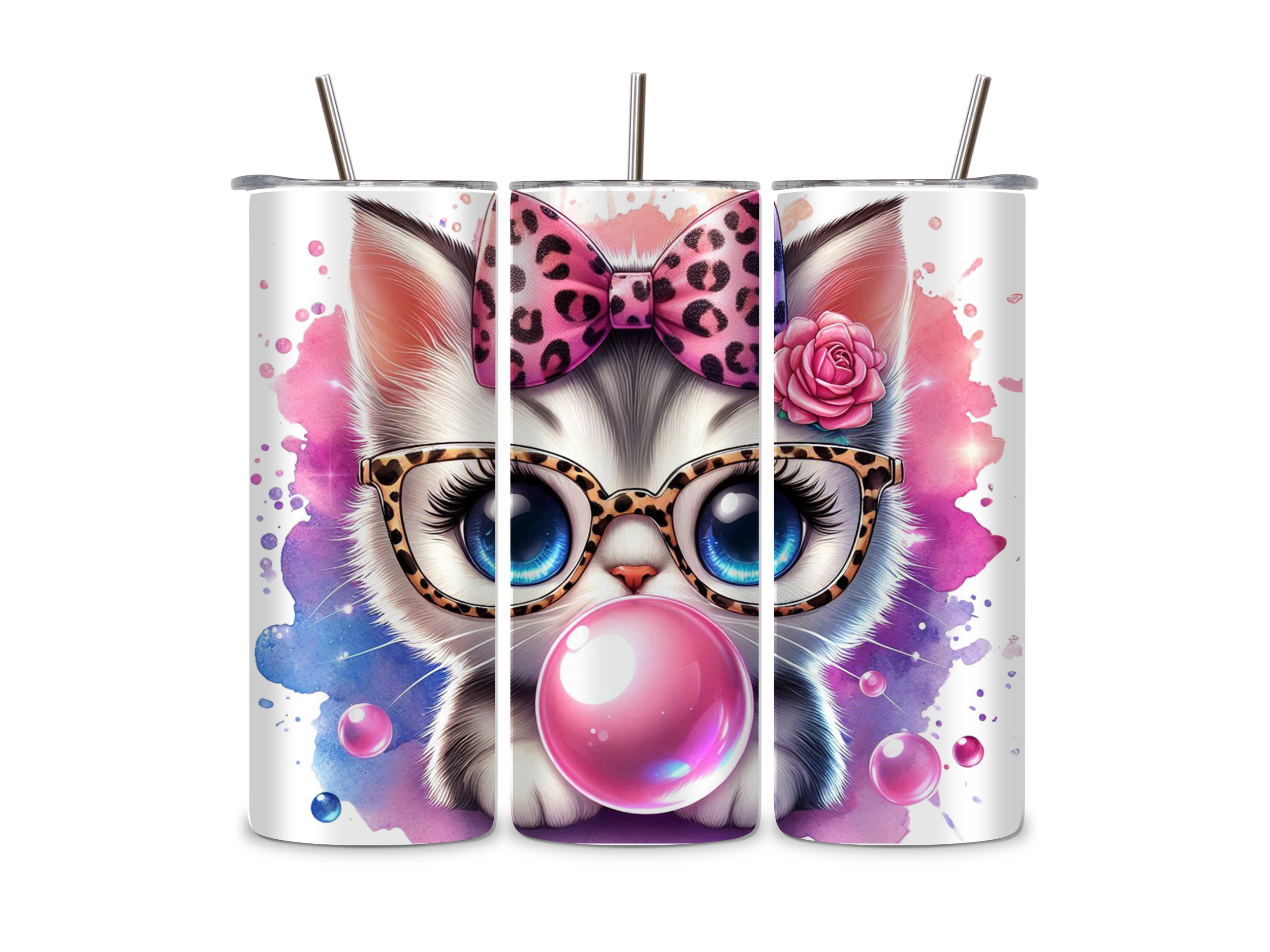 Bubblegum Kitty Tumbler/Drink Bottle