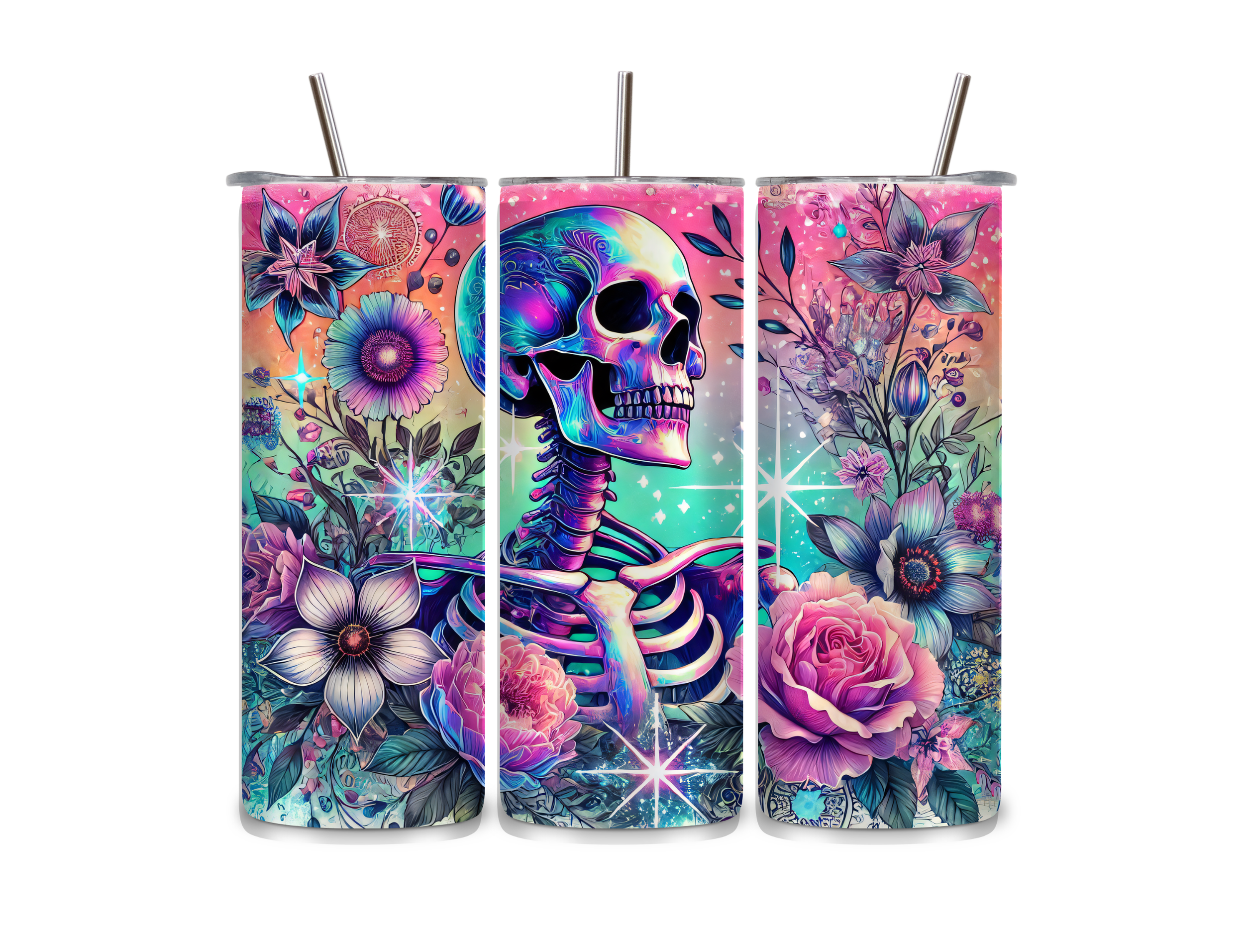 Dazzling Skull Tumbler/Drink Bottle
