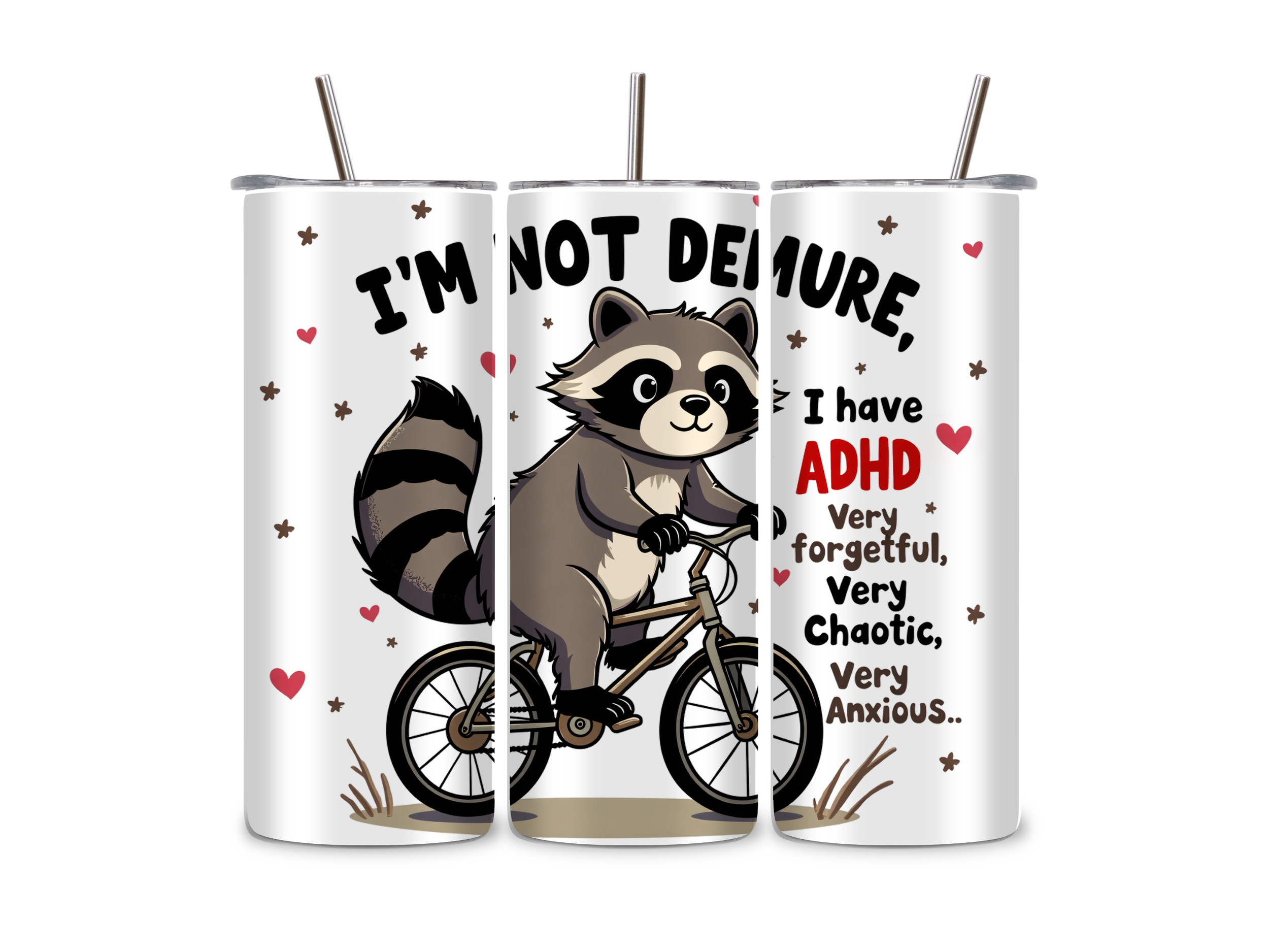 ADHD Not Demure Tumbler/Drink Bottle