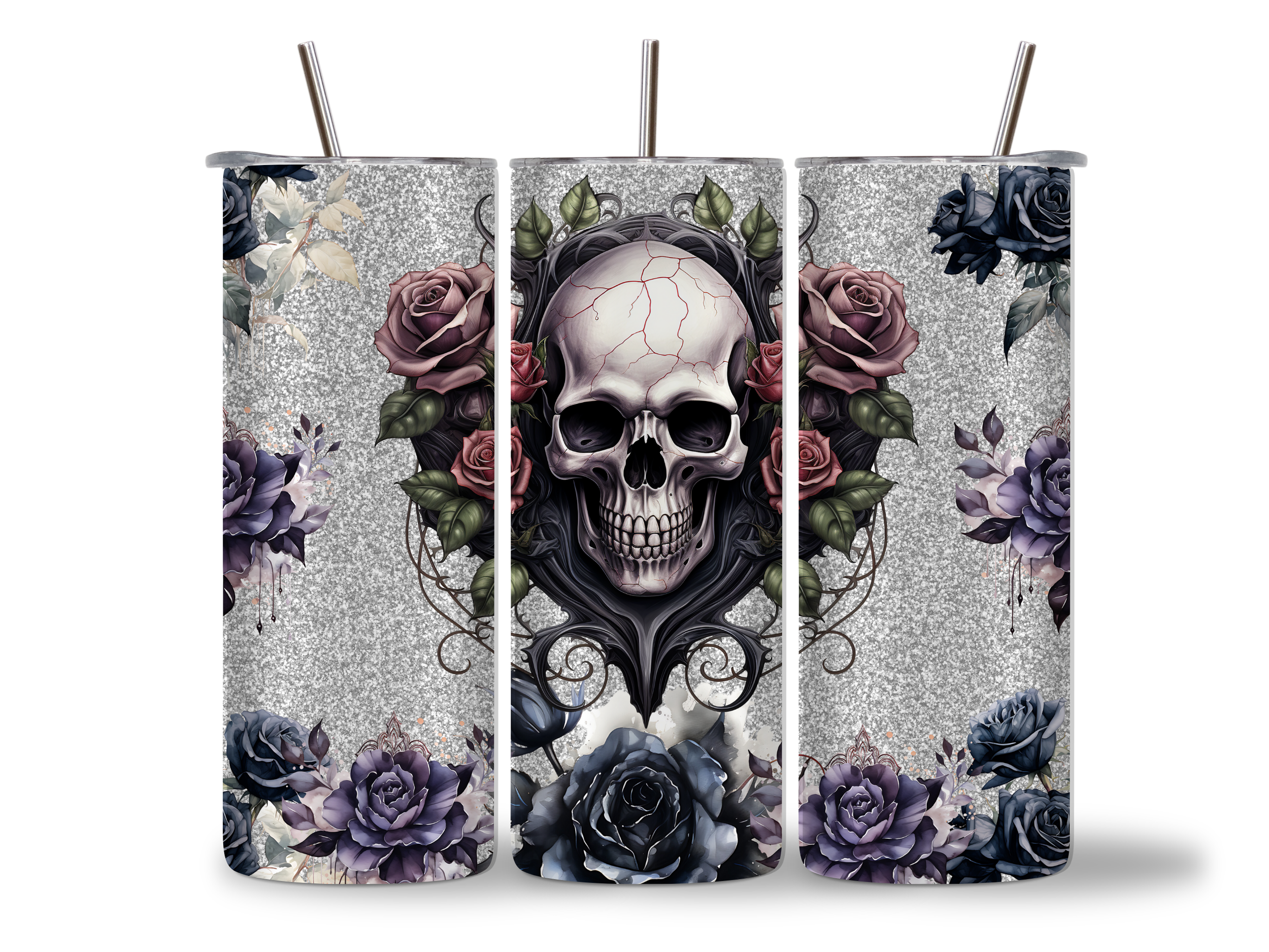 Goth Skull Tumbler/Drink Bottle