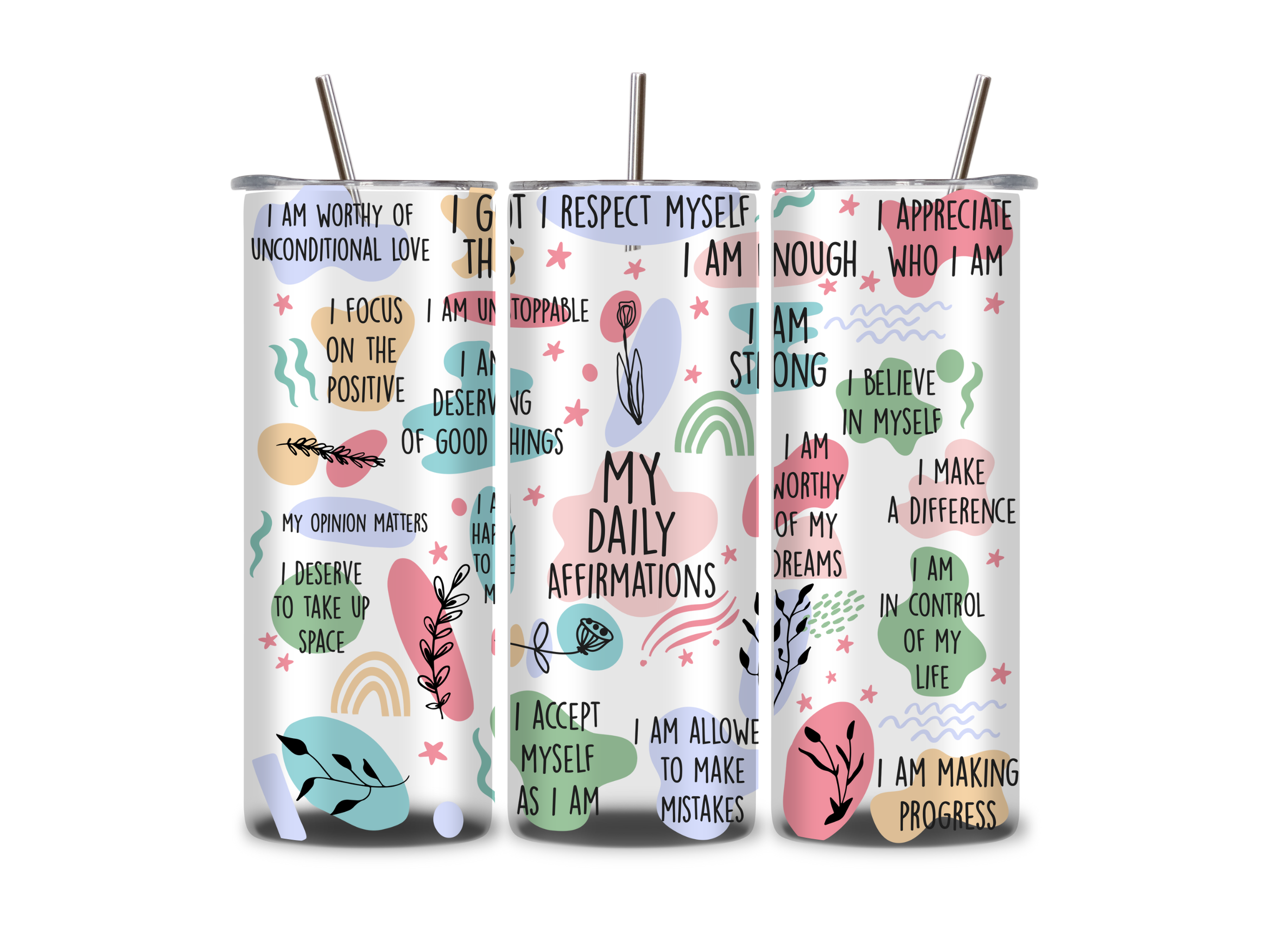 Daily Affirmation Tumbler/Drink Bottle